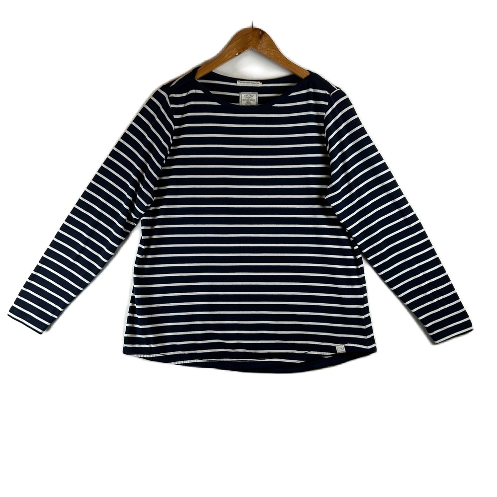 FatFace Womens Classic Breton Tee Blue White Striped Long Sleeve Top Size 12